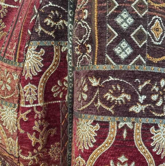 Christopher Banks Tapestry Blazer/Jacket. Deep Red Burgundy and Earth tones - Picture 6 of 10